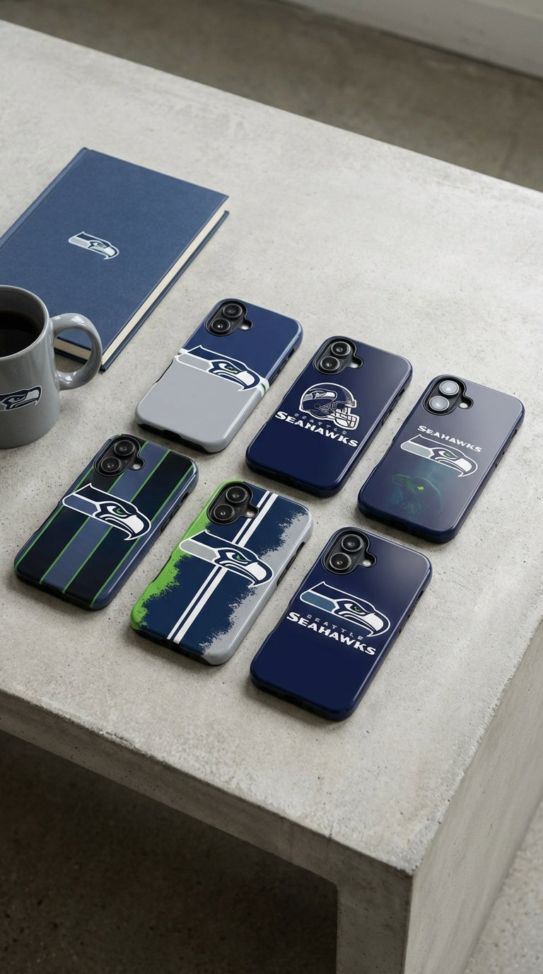 6 Style Seattle Seahawks Football Team NFL Inspire custom Sport Phone Case Collection for iPhone 17-11, Samsung S25-S21 - Senpai Wear