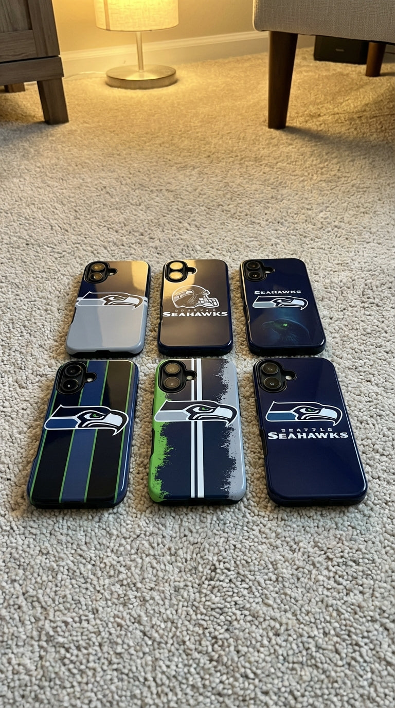 6 Style Seattle Seahawks Football Team NFL Inspire custom Sport Phone Case Collection for iPhone 17-11, Samsung S25-S21 - Senpai Wear