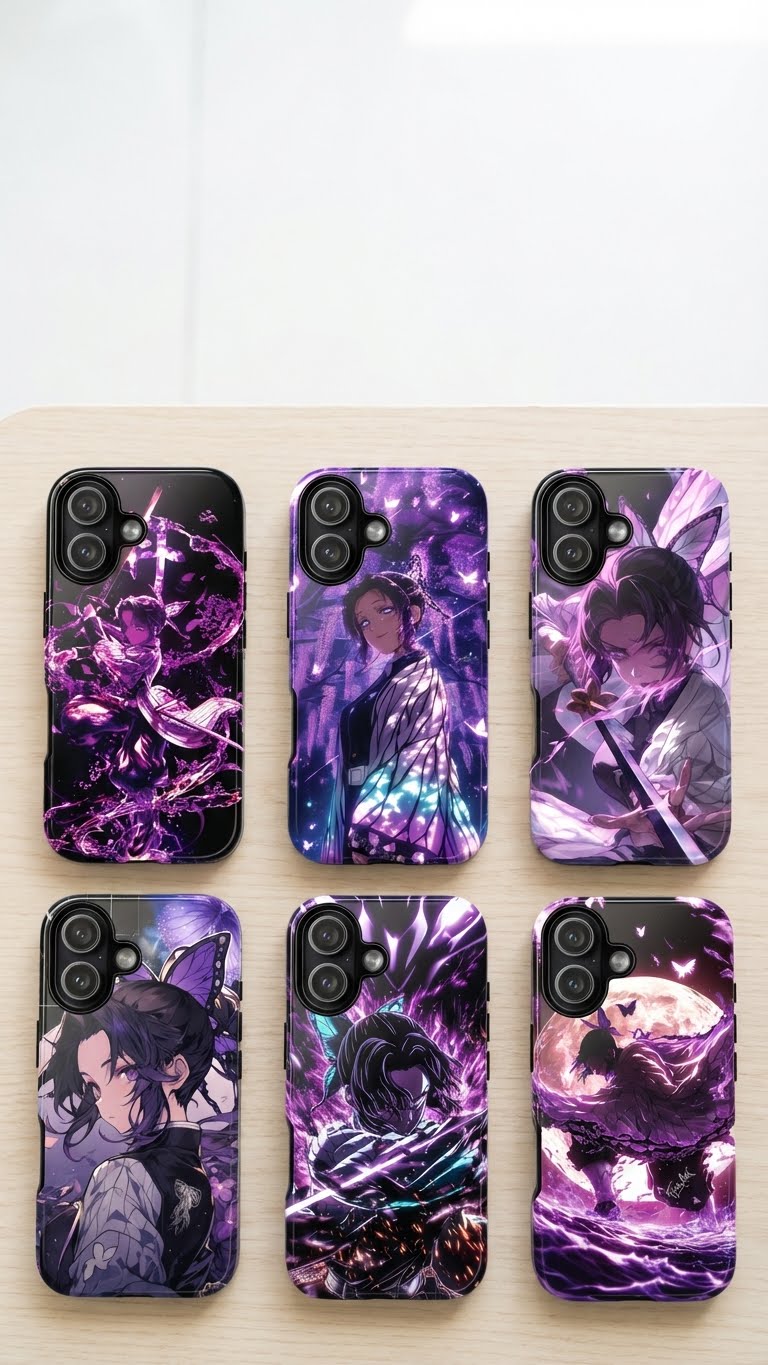 6 Style Shinobu Kocho Demon Slayer Inspire custom Anime Phone Case Collection for iPhone 17-11, Samsung S25-S21 - Senpai Wear
