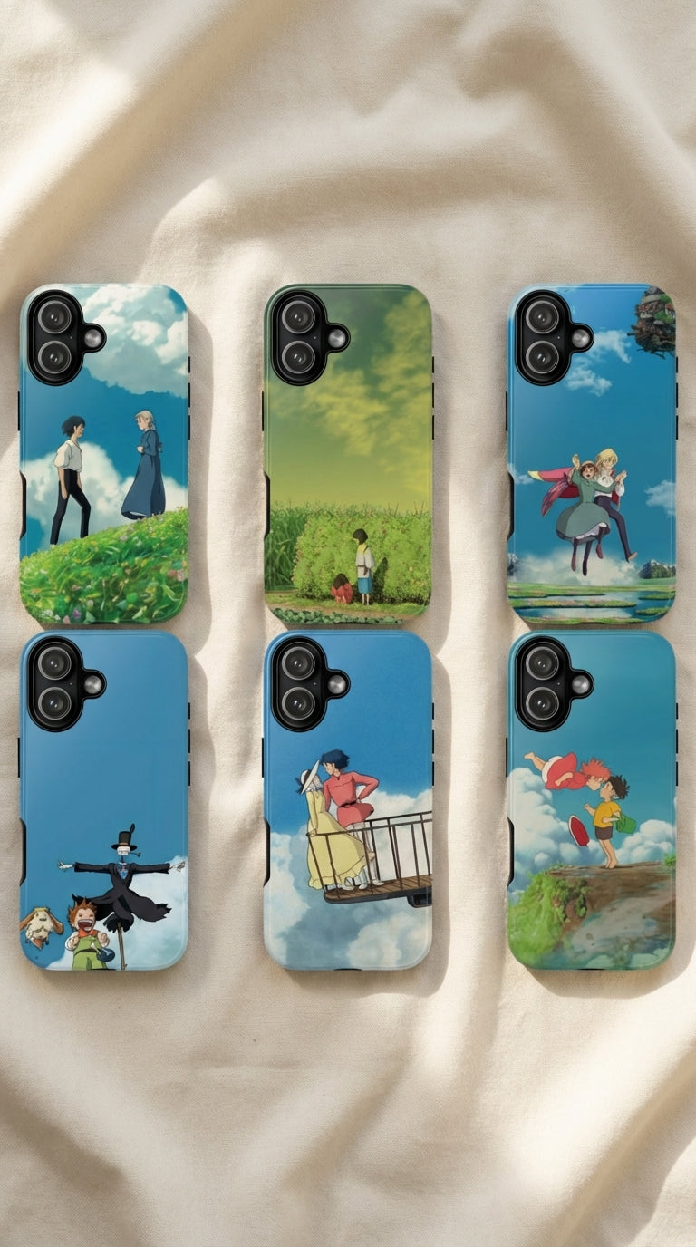 6 Style  Studio Ghibli Series Couple Inspire custom Anime Phone Case Collection for iPhone 17-11, Samsung S25-S21 - Senpai Wear