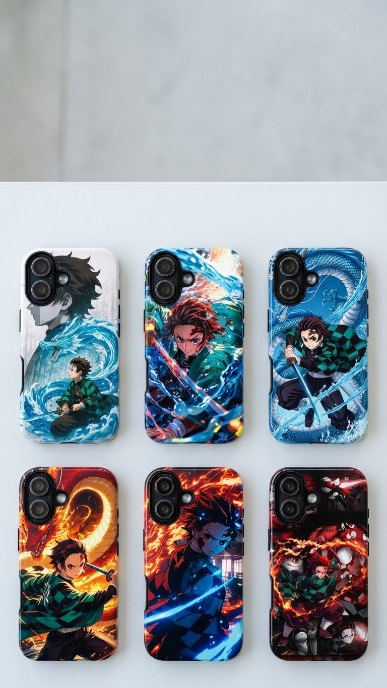 6 Style Tanjiro Kamado Demon Slayer Inspire custom Anime Phone Case Collection for iPhone 17-11, Samsung S25-S21 - Senpai Wear