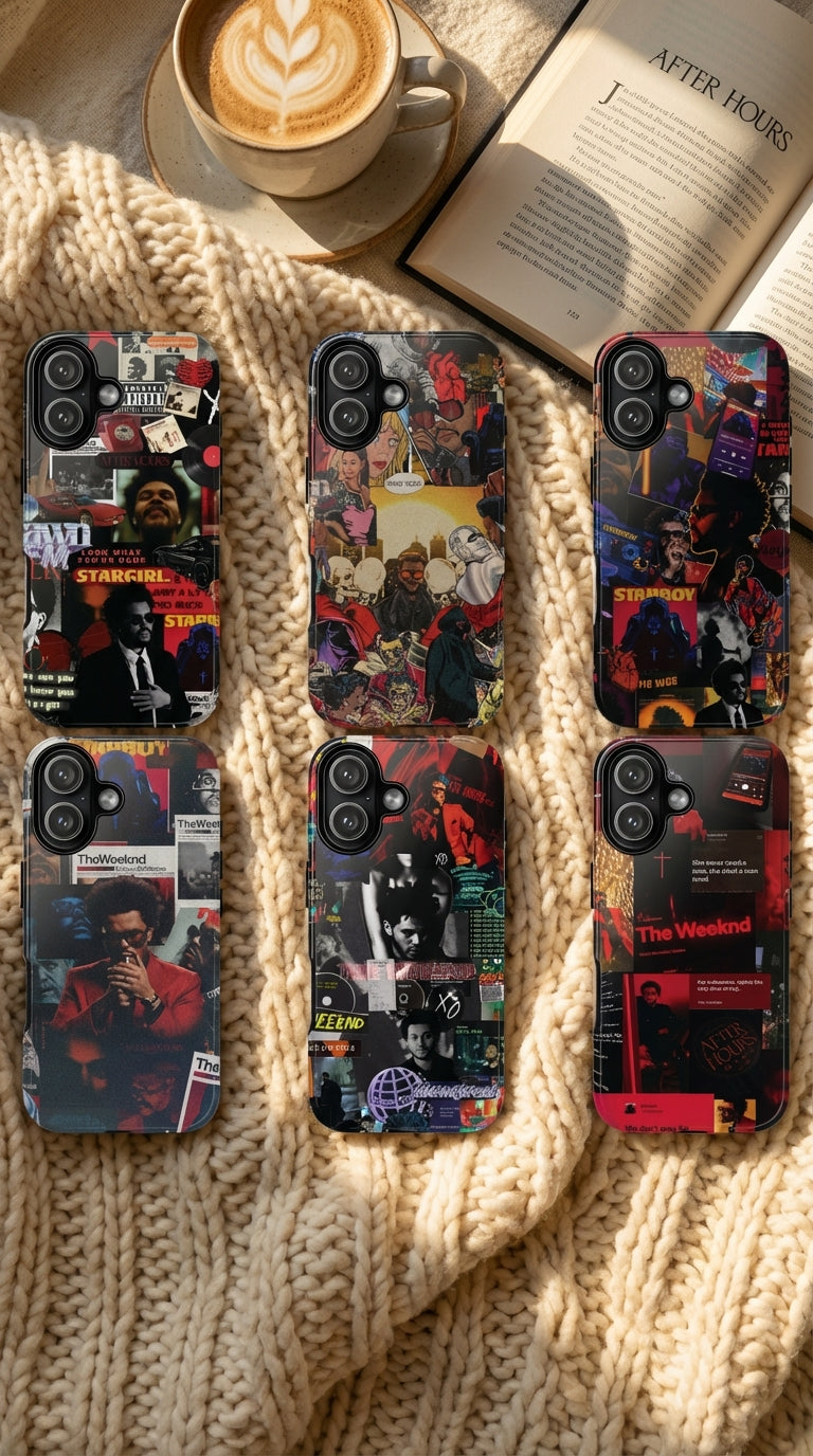 6 Style The Weeknd Inspire Artist Phone Case Collection for iPhone 17-11, Samsung S25-S21 - Senpai Wear