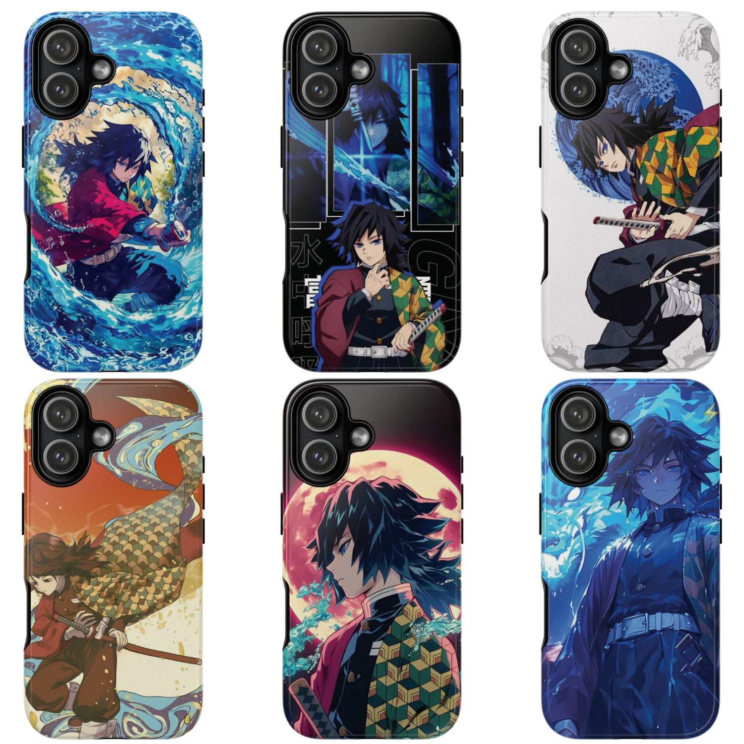 6 Style Tomioka Giyu Demon Slayer Inspire custom Anime Phone Case Collection for iPhone 17-11, Samsung S25-S21 - Senpai Wear
