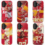 6 Style Travis Kelce Football Player Kansas City Chiefs Inspire custom Sport Phone Case Collection for iPhone 17-11, Samsung S25-S21 - Senpai Wear