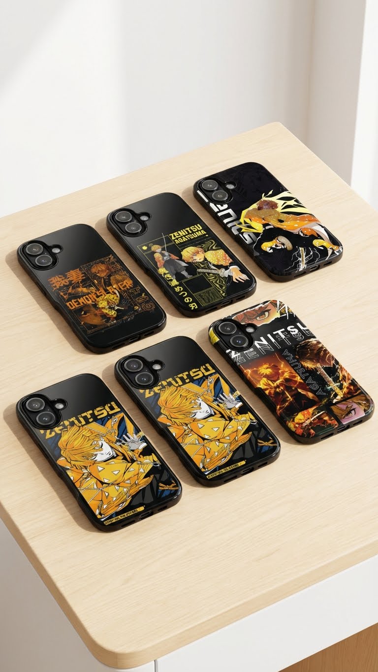 6 Style Zenitsu Agatsuma Demon Slayer Inspire custom Anime Phone Case Collection for iPhone 17-11, Samsung S25-S21 - Senpai Wear