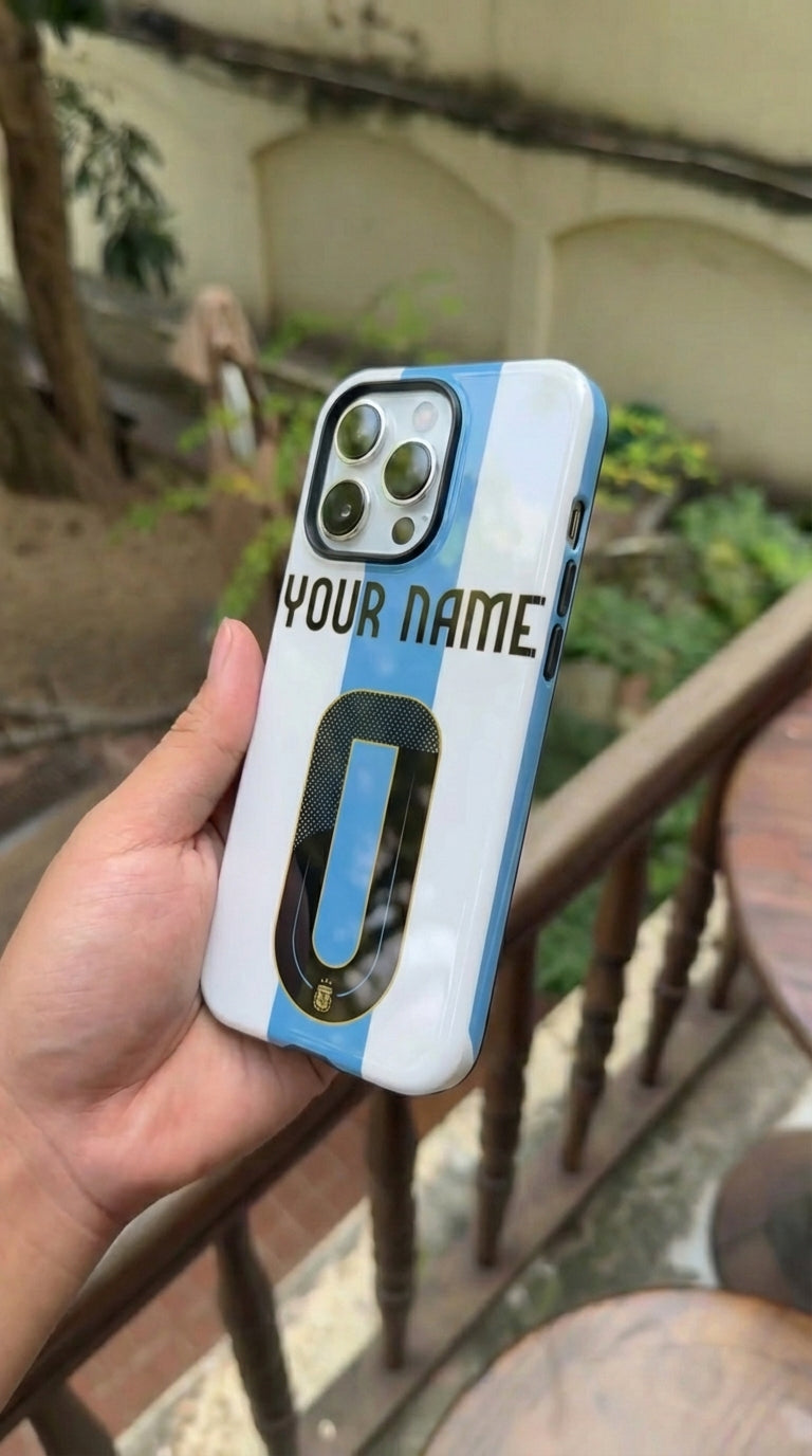 Custom Personal Back Number Jersey Argentina 2024 Soccer Team Inspire custom Sport Phone Case Collection for iPhone 17-11, Samsung S25-S21