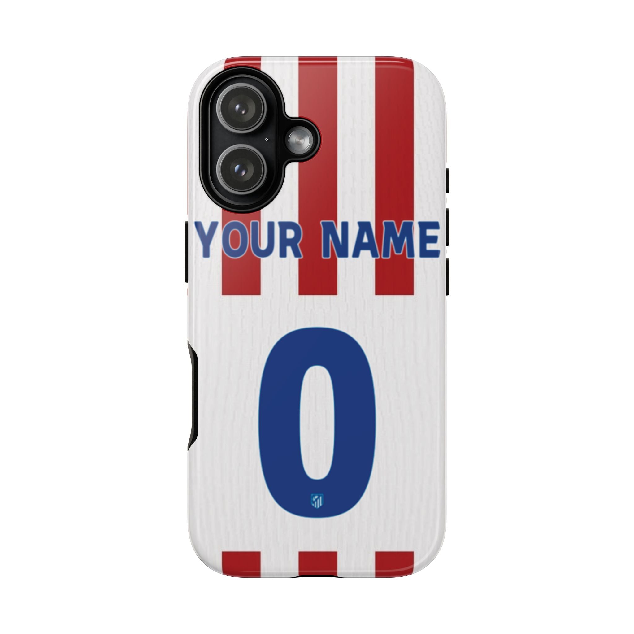 Custom Personal Back Number Jersey Atletico Madrid 2025/2026 Cup Soccer Team Inspire custom Sport Phone Case Collection for iPhone 17-11, Samsung S25-S21