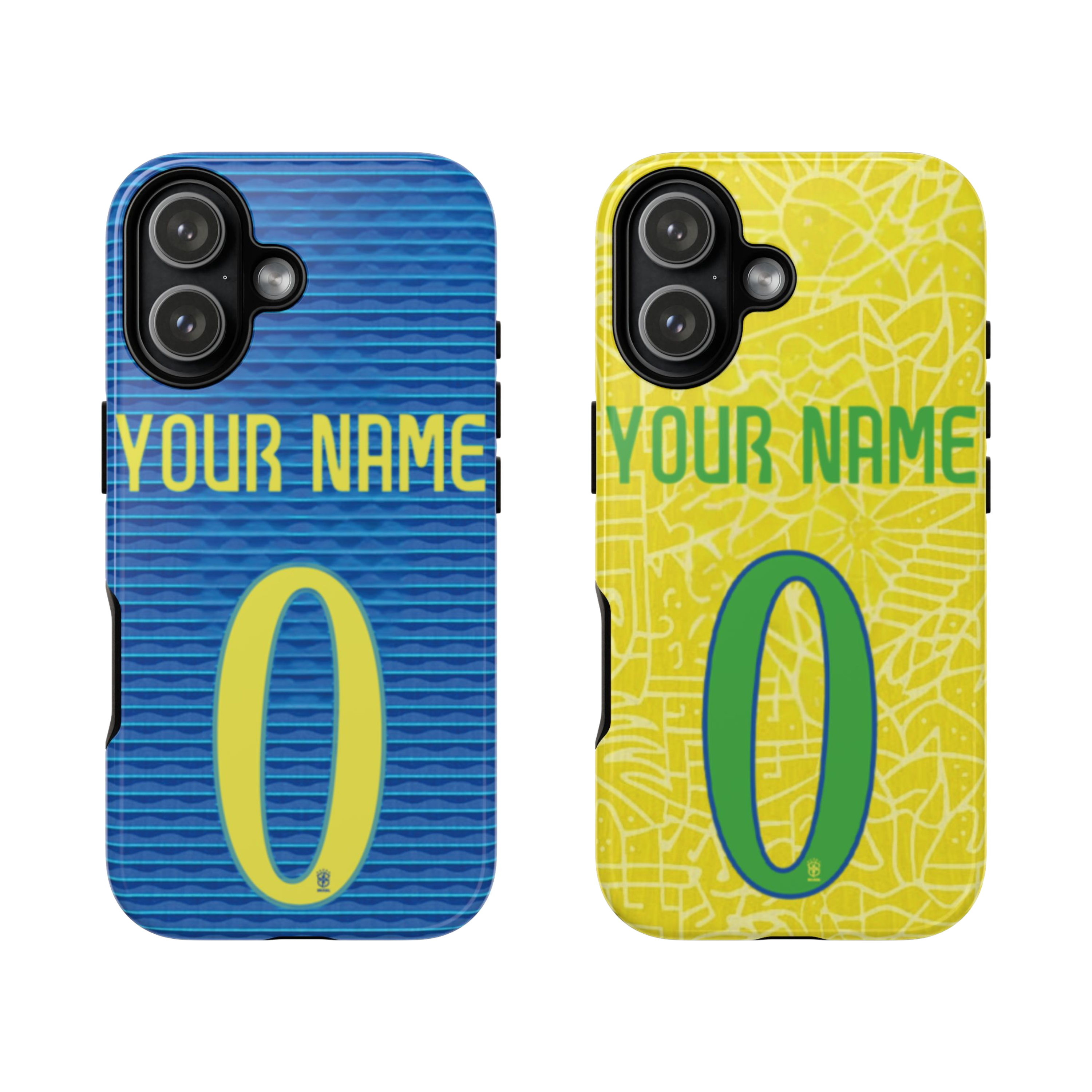 Custom Personal Back Number Jersey Brazil 2024 Soccer Team Inspire custom Sport Phone Case Collection for iPhone 17-11, Samsung S25-S21