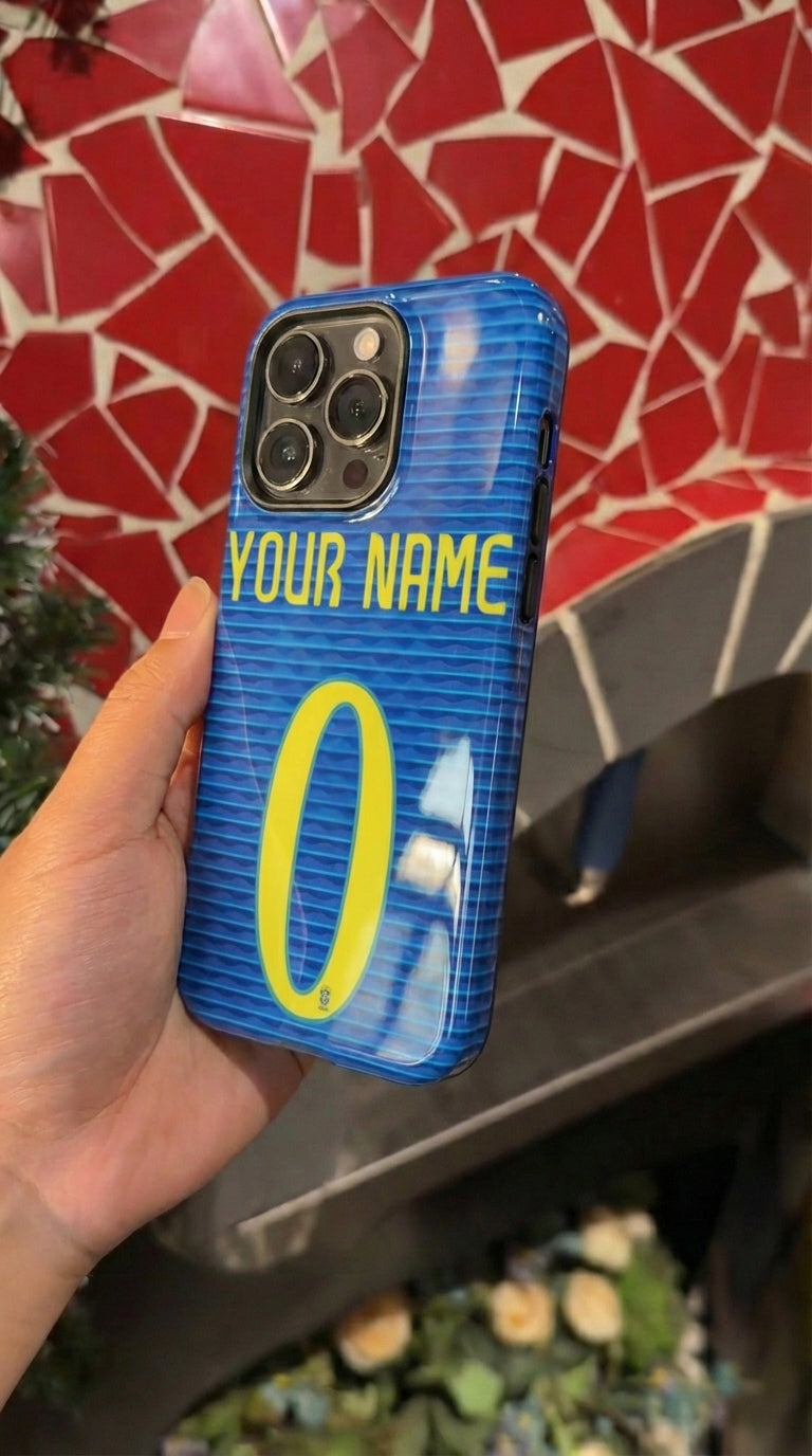 Custom Personal Back Number Jersey Brazil 2024 Soccer Team Inspire custom Sport Phone Case Collection for iPhone 17-11, Samsung S25-S21