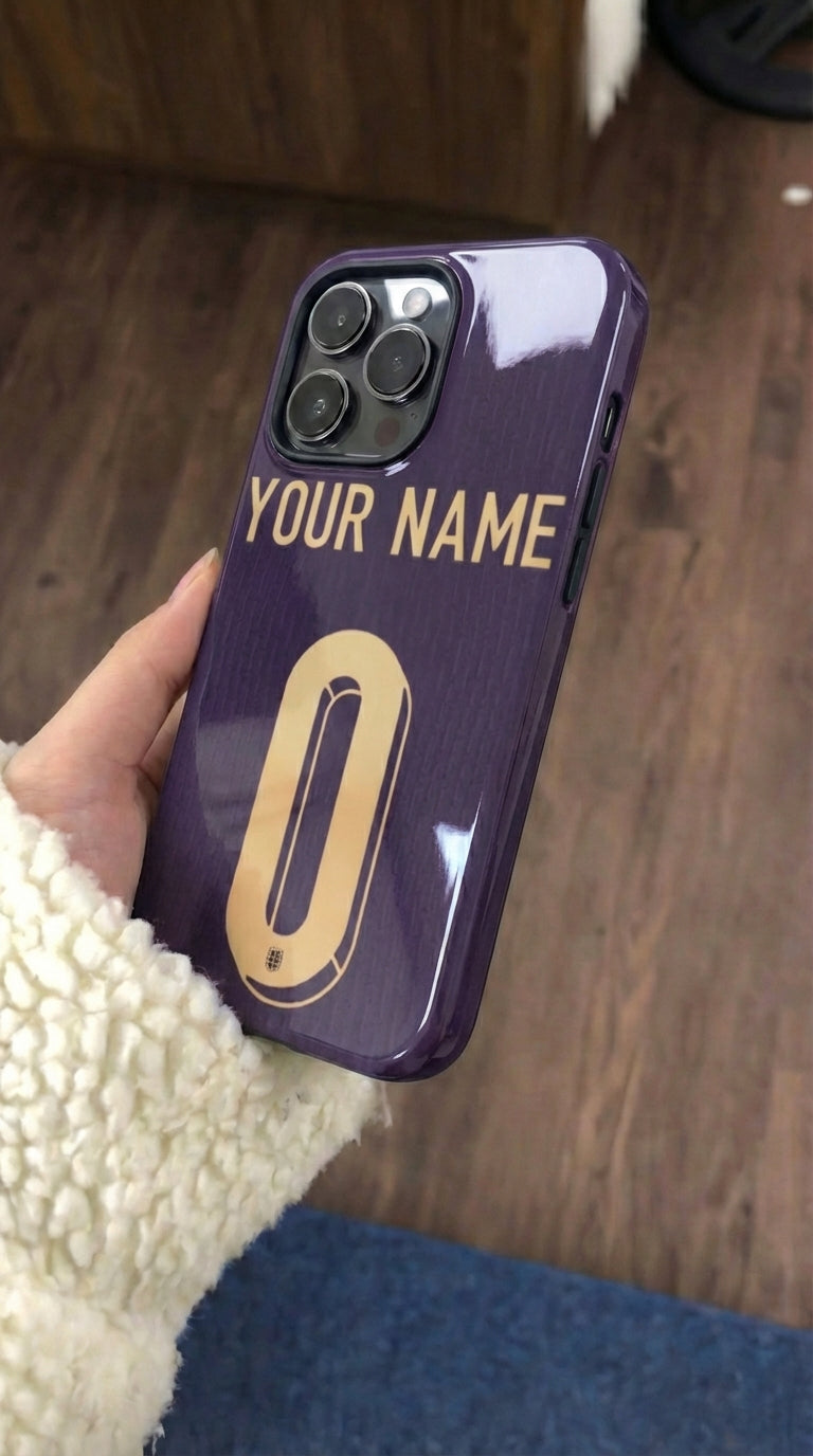 Custom Personal Back Number Jersey England 2024 Soccer Team Inspire custom Sport Phone Case Collection for iPhone 17-11, Samsung S25-S21