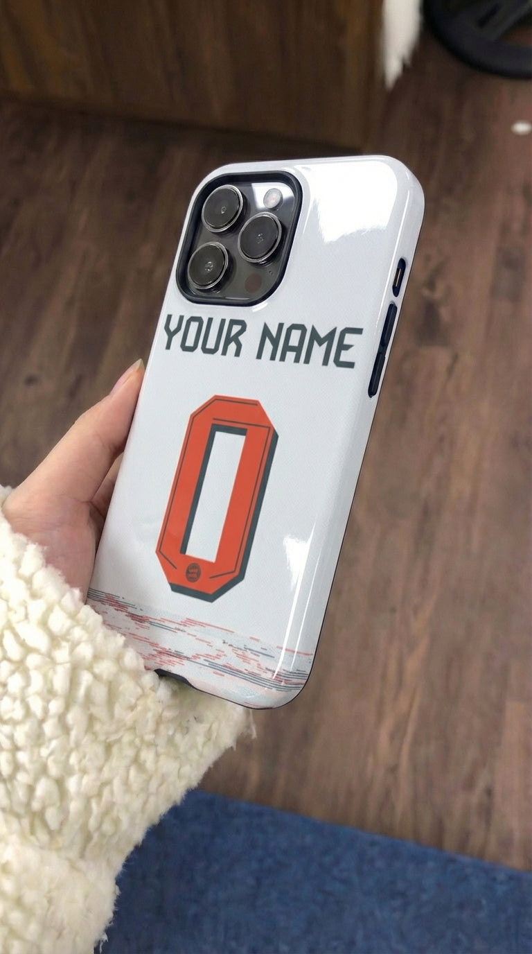 Custom Personal Back Number Jersey FC Bayern Munchen 2025/2026 Cup Soccer Team Inspire custom Sport Phone Case Collection for iPhone 17-11, Samsung S25-S21