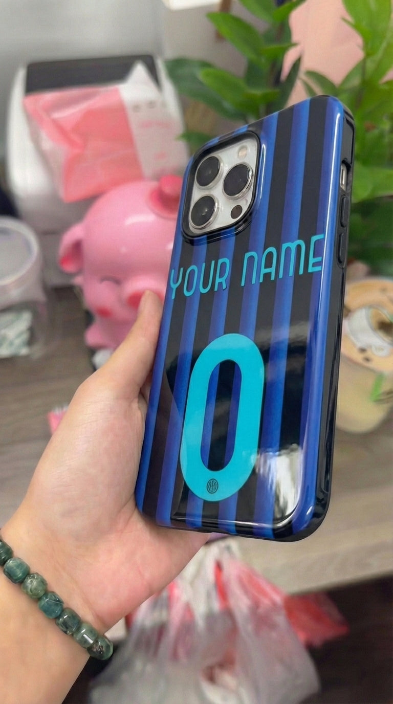 Custom Personal Back Number Jersey Inter 2025/2026 Cup Soccer Team Inspire custom Sport Phone Case Collection for iPhone 17-11, Samsung S25-S21