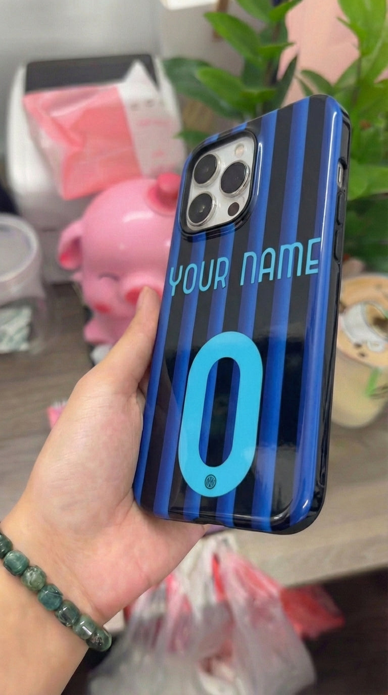Custom Personal Back Number Jersey Inter 2025/2026 Cup Soccer Team Inspire custom Sport Phone Case Collection for iPhone 17-11, Samsung S25-S21