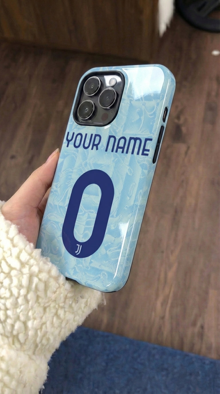 Custom Personal Back Number Jersey Juventus FC 2025/2026 Cup Soccer Team Inspire custom Sport Phone Case Collection for iPhone 17-11, Samsung S25-S21