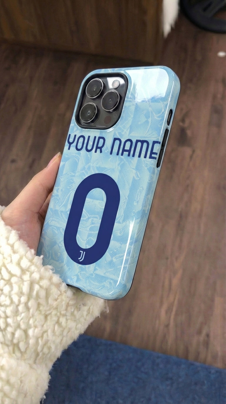 Custom Personal Back Number Jersey Juventus FC 2025/2026 Cup Soccer Team Inspire custom Sport Phone Case Collection for iPhone 17-11, Samsung S25-S21