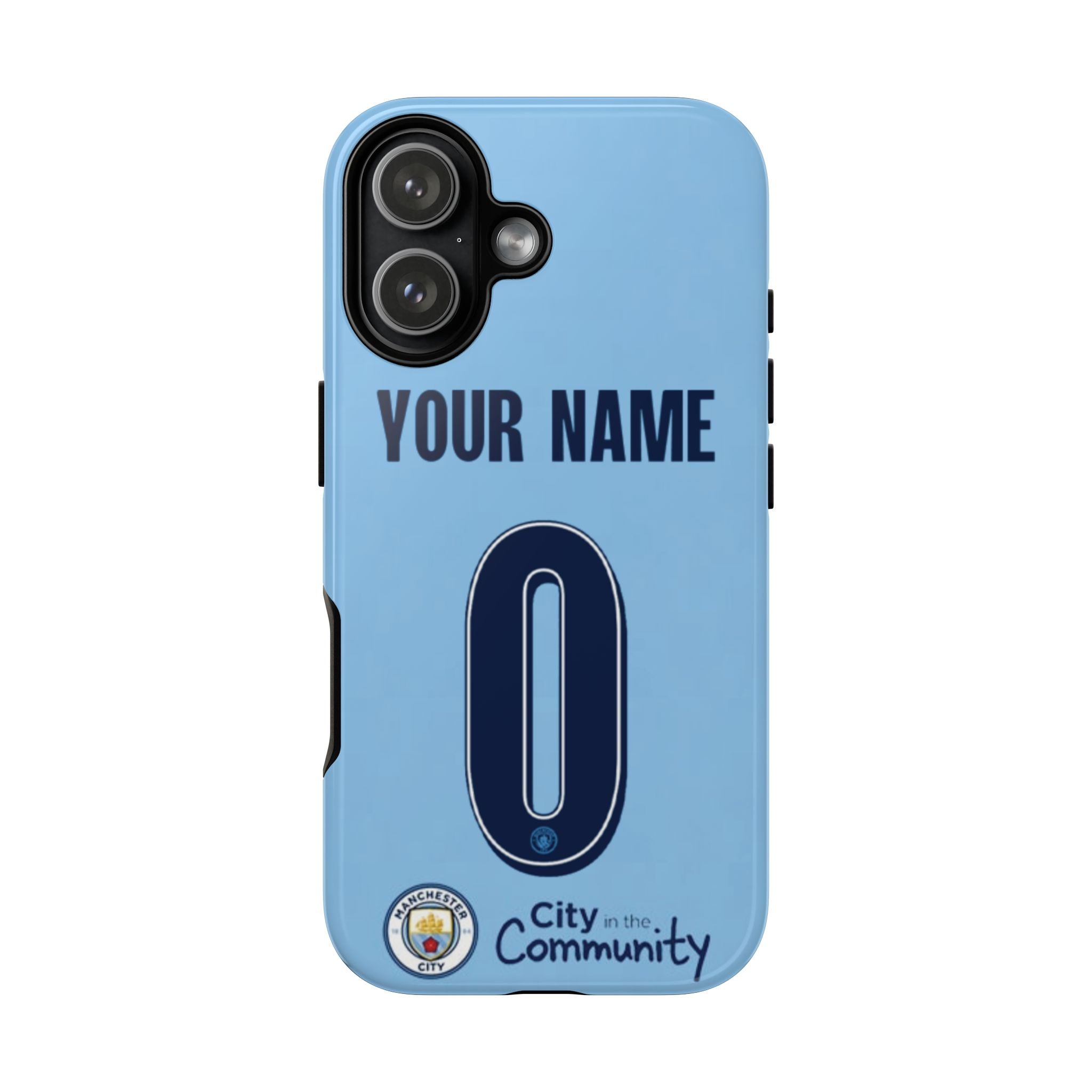 Custom Personal Back Number Jersey Manchester City 2025/2026 Cup Soccer Team Inspire custom Sport Phone Case Collection for iPhone 17-11, Samsung S25-S21