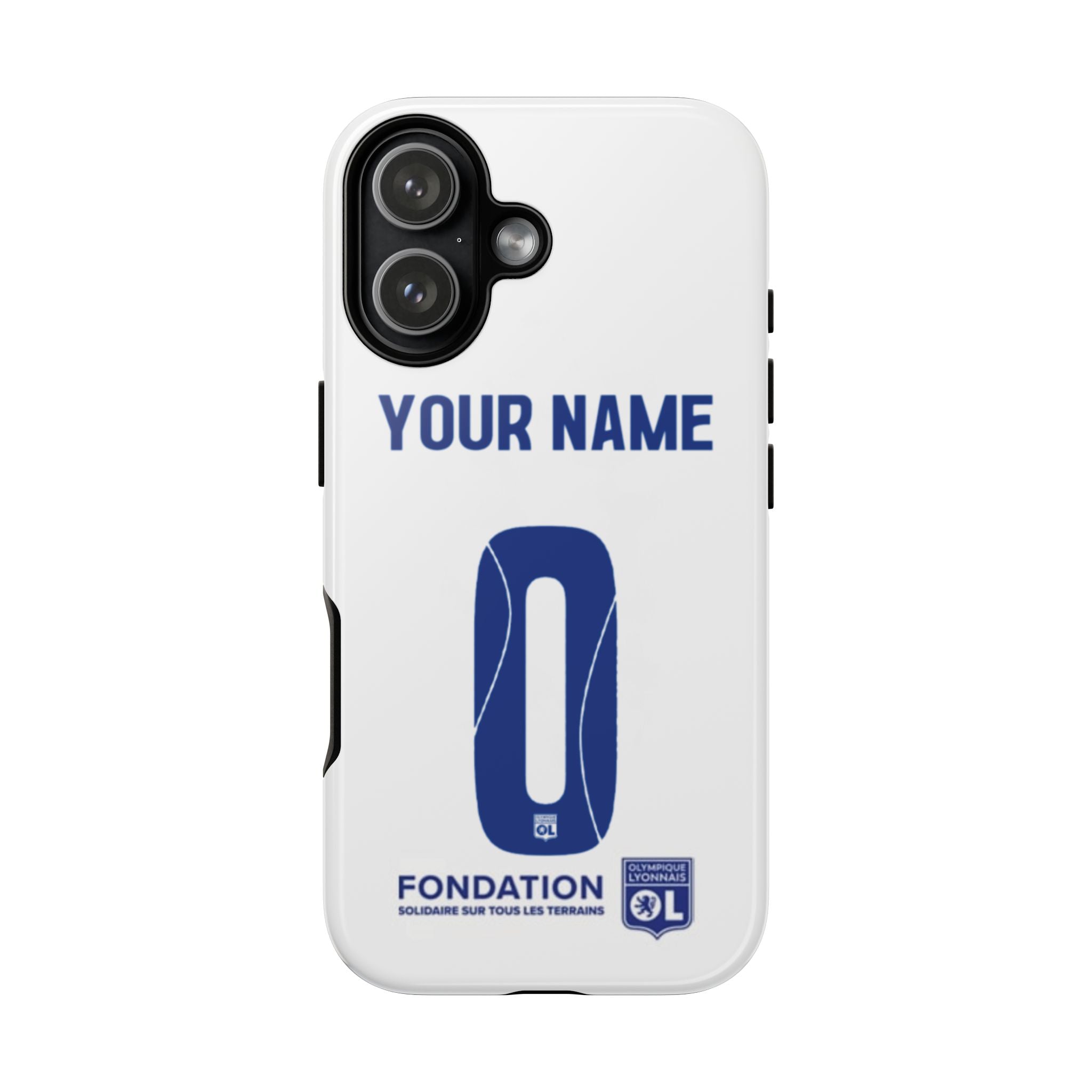 Custom Personal Back Number Jersey Olympique Lyon 2025/2026 Cup Soccer Team Inspire custom Sport Phone Case Collection for iPhone 17-11, Samsung S25-S21