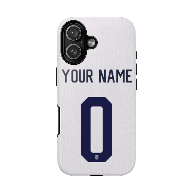 Custom Personal Back Number Jersey United States 2024 Soccer Team Inspire custom Sport Phone Case Collection for iPhone 17-11, Samsung S25-S21