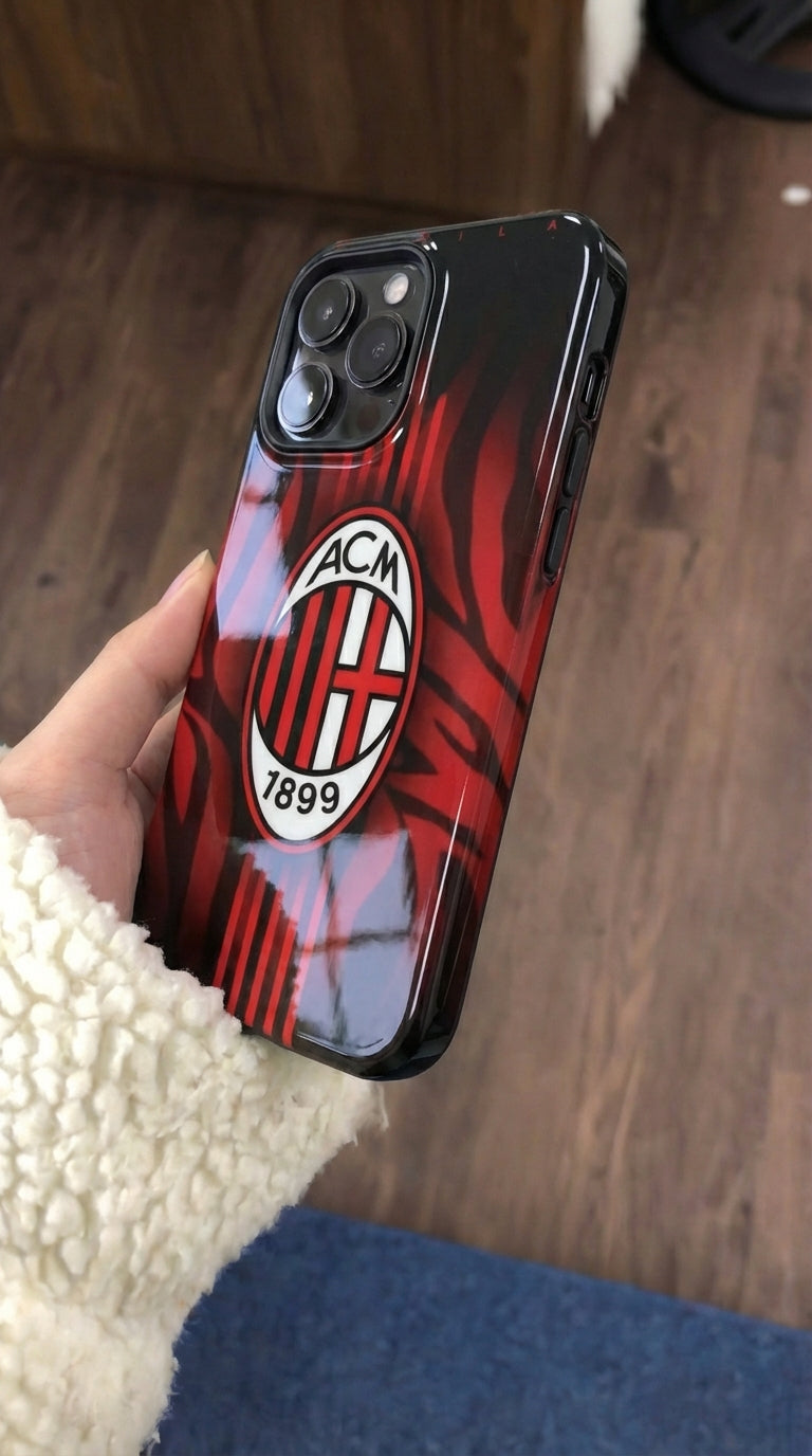 AC Milan Logo Soccer Team Inspire custom Sport Phone Case Collection for iPhone 17-11, Samsung S25-S21