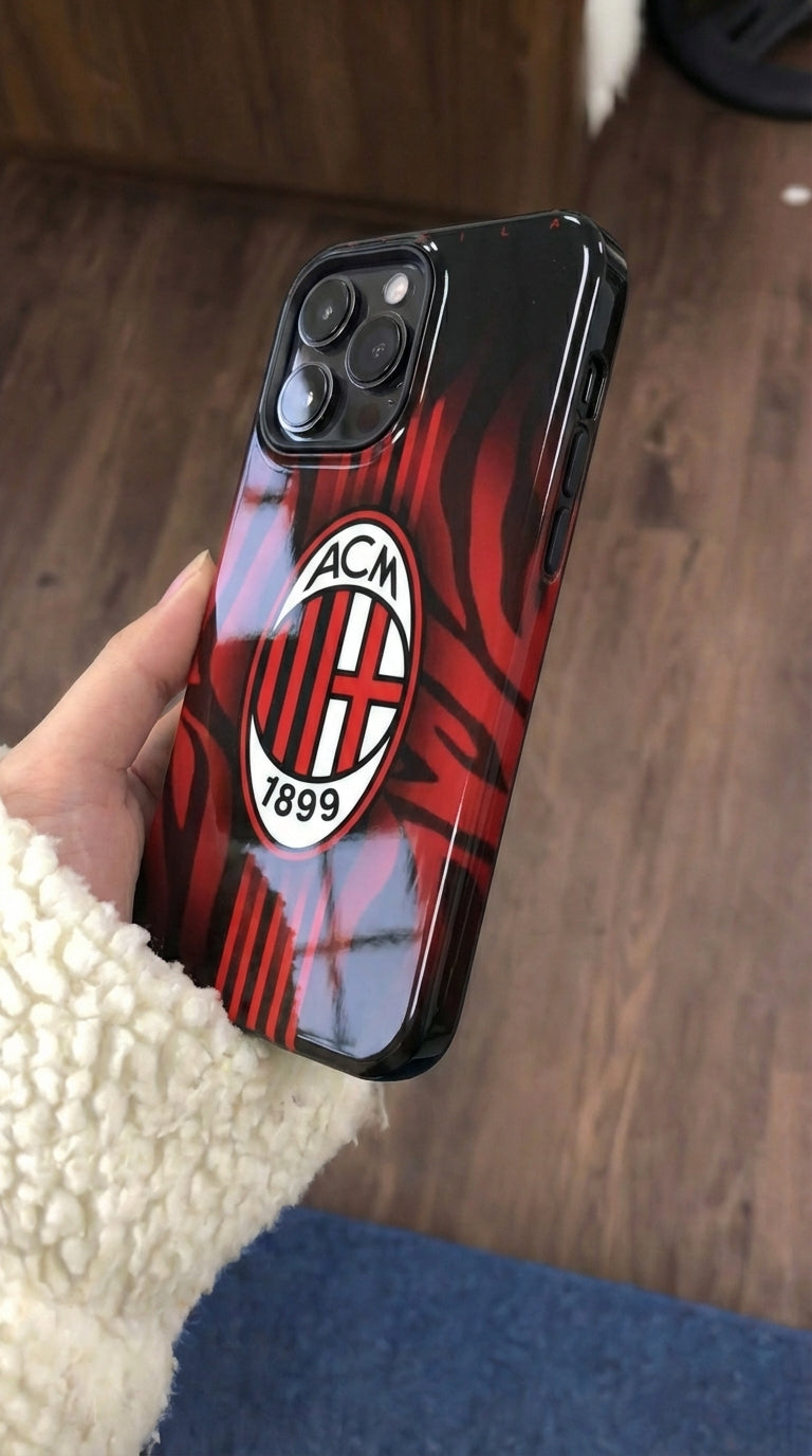 AC Milan Logo Soccer Team Inspire custom Sport Phone Case Collection for iPhone 17-11, Samsung S25-S21