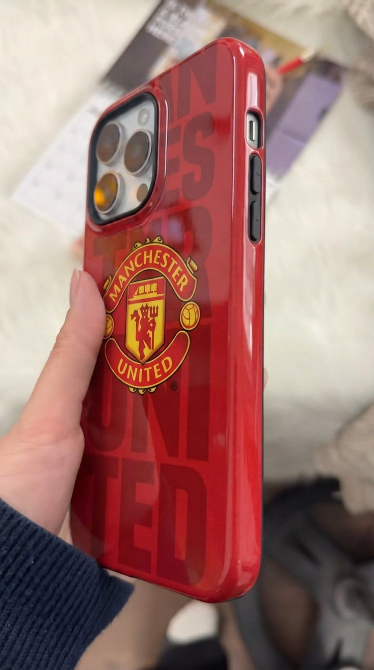 Manchester United Logo Soccer Team Inspire custom Sport Phone Case Collection for iPhone 17-11, Samsung S25-S21