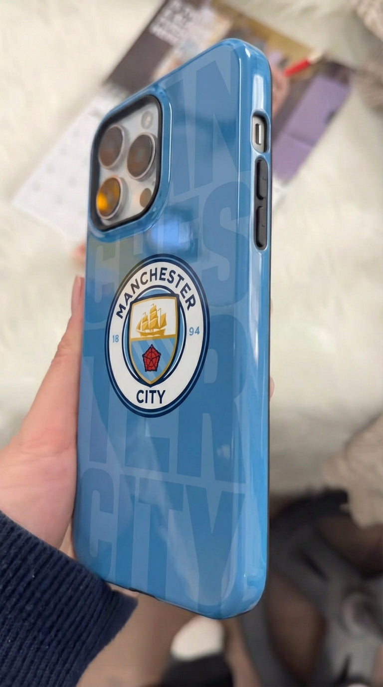 Manchester City Logo Soccer Team Inspire custom Sport Phone Case Collection for iPhone 17-11, Samsung S25-S21