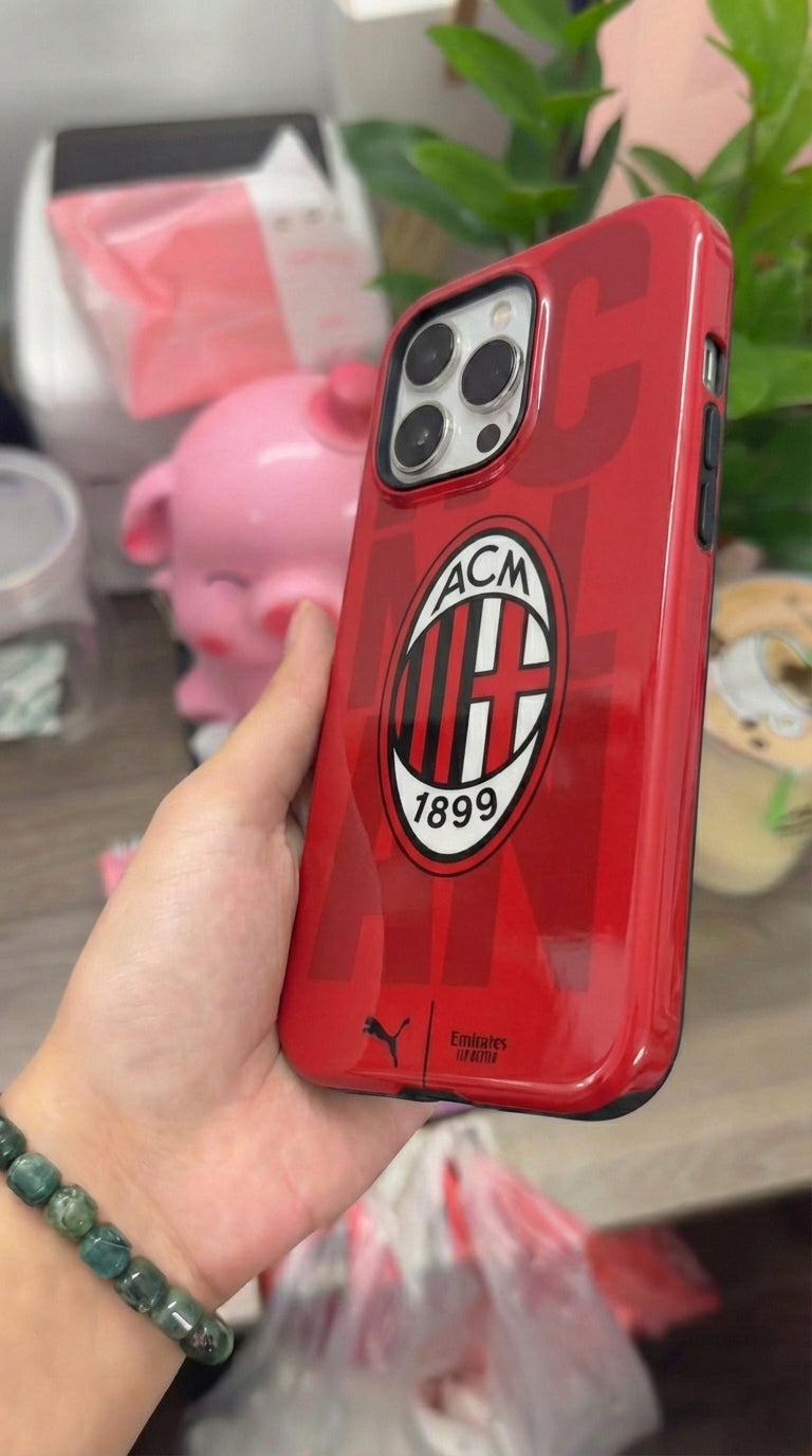 AC Milan Logo Soccer Team Inspire custom Sport Phone Case Collection for iPhone 17-11, Samsung S25-S21
