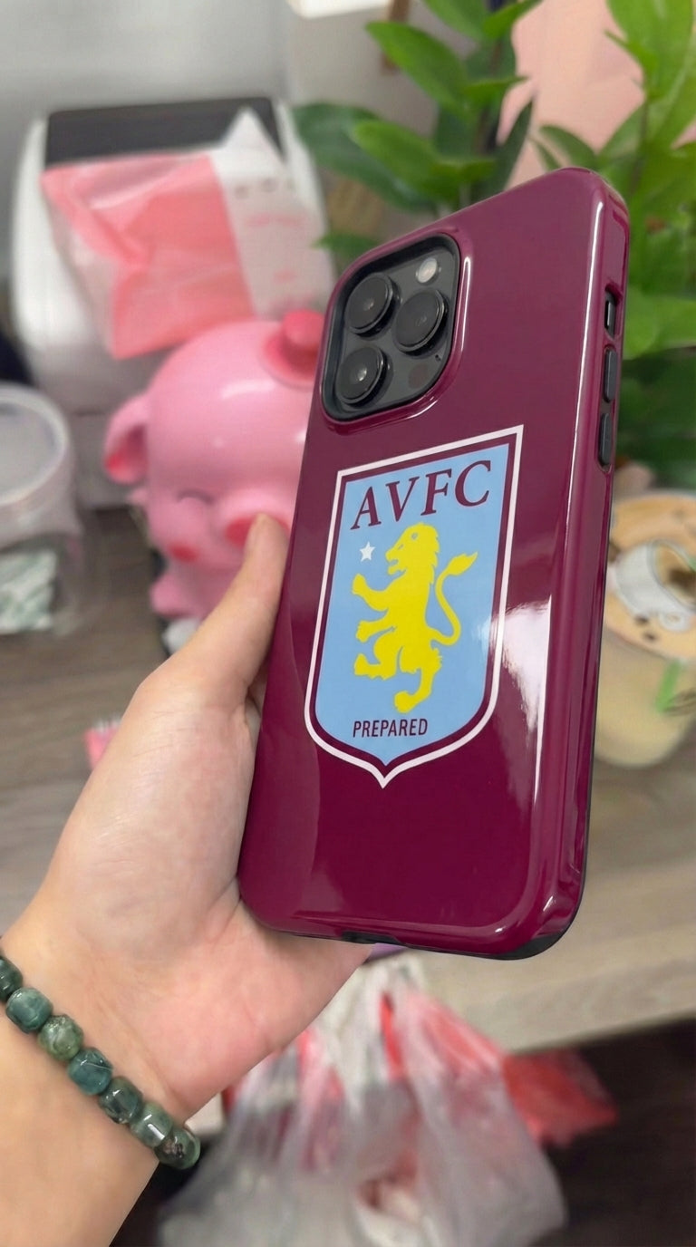 Aston Villa Logo Soccer Team Inspire custom Sport Phone Case Collection for iPhone 17-11, Samsung S25-S21