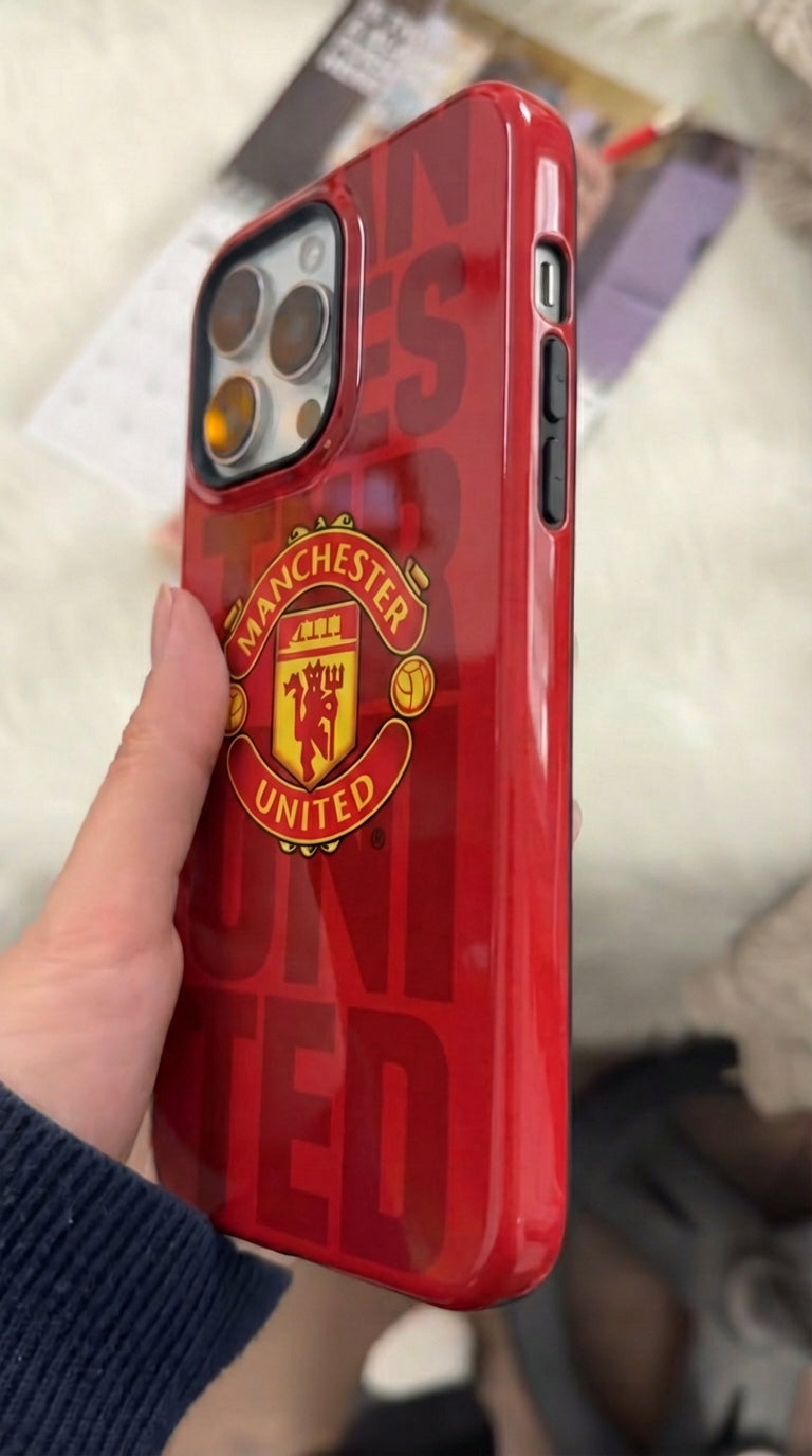 Manchester United Logo Soccer Team Inspire custom Sport Phone Case Collection for iPhone 17-11, Samsung S25-S21