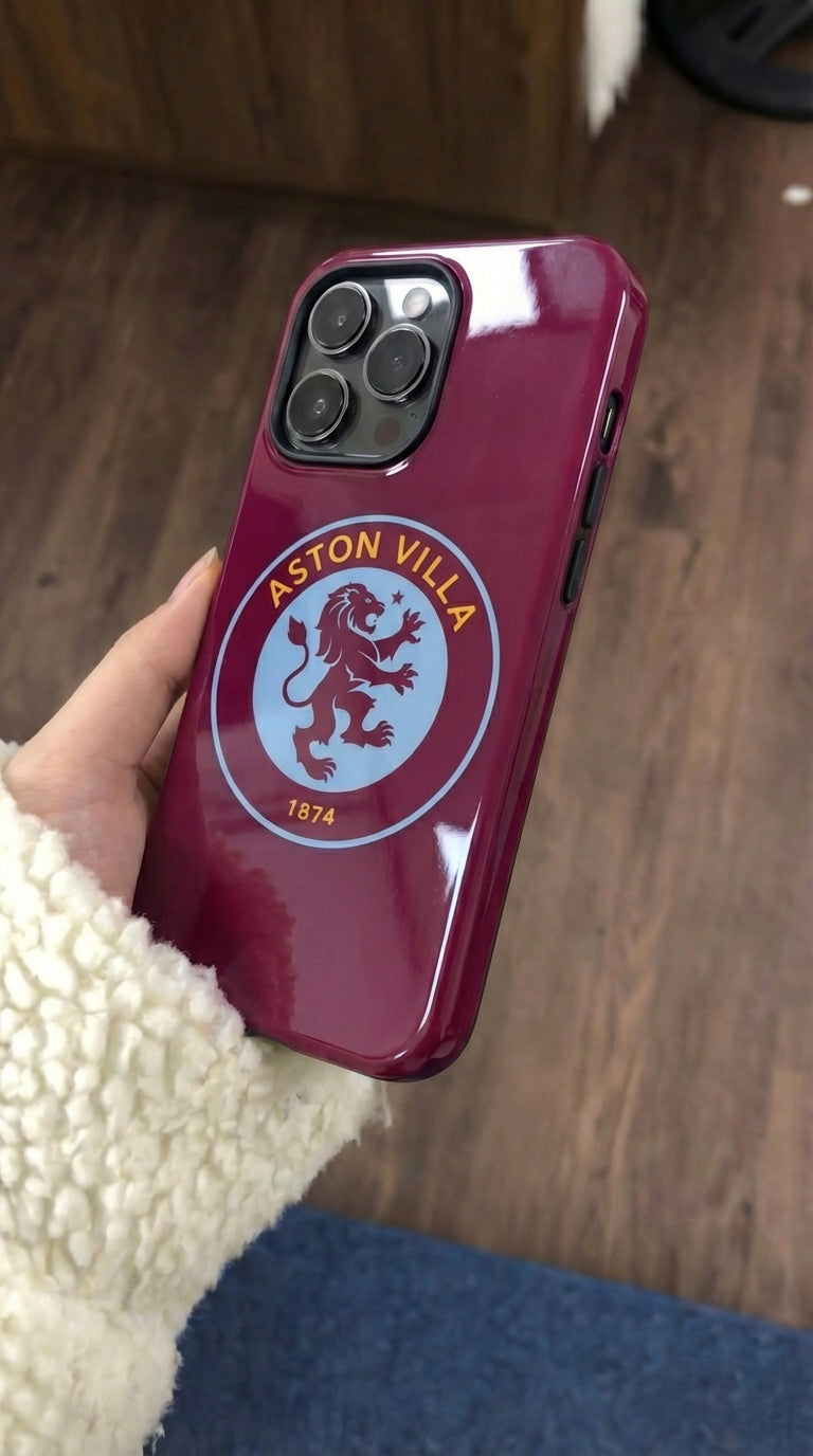 Aston Villa Logo Soccer Team Inspire custom Sport Phone Case Collection for iPhone 17-11, Samsung S25-S21